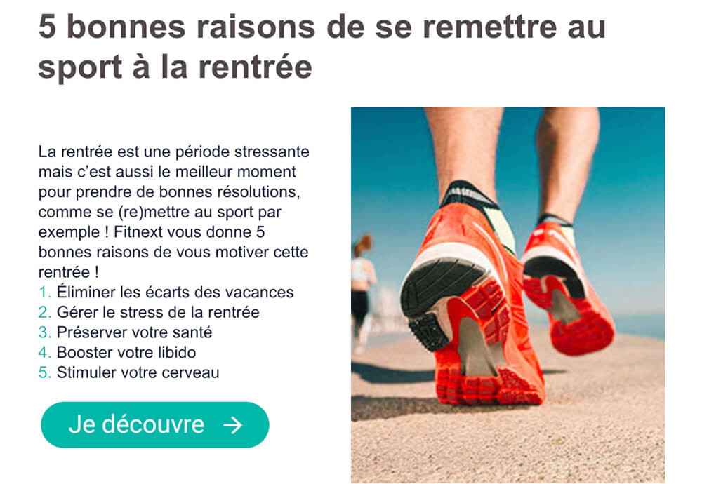 Newsletter Fitnext kitmail long